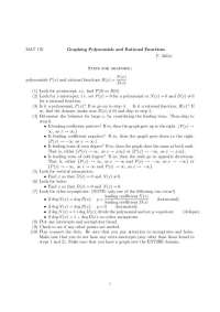 Graphing Polynomials and Rational Functions: A Step-by-Step Guide