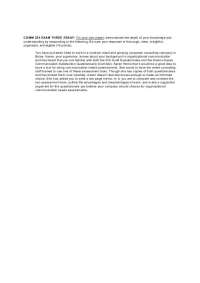 Organization Communication - Exam three Essay | COMM 254