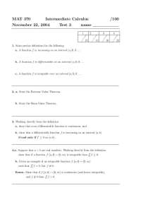 Intermediate Calculus: Test 3 - MAT 370