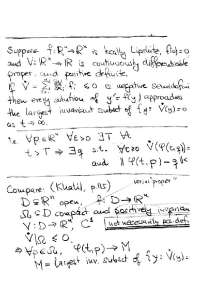 LaSalle's Invariance Principle - Handwritten Notes | MAT 475