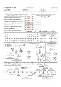 Solutions for Midterm 3 - General Organic Chemistry II | CHM 234