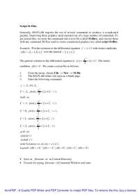 Script M-Files - Modern Differential Equations - Lecture Notes | MAT 275