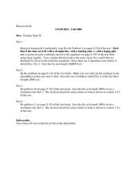 Notes on Introduction to Engineering Analysis - Assignment 6 | ENGR 0011
