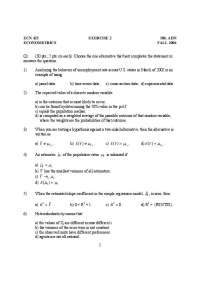 6 Solved Questions on Introduction to the Econometrics | ECN 425