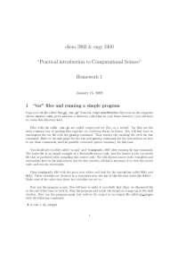 Practical Introduction to Computational Science - Lecture Notes | CHEM 3902