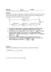 Practice Test 3 - Signals and Systems II | EEE 304