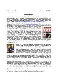 Review Sheet Location Analysis - Research Methods | THE 500 (SEM)