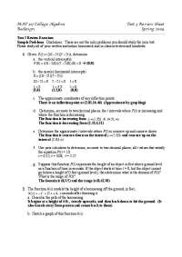 Test 3 Review Exercise - College Algebra | MAT 117