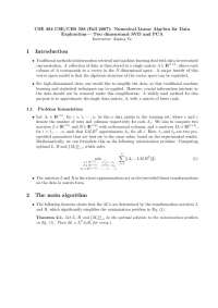 Numerical Linear Algebra for Data Exploration: Two-dimensional SVD and PCA Algorithm