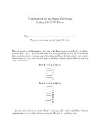 Communications and Signal Processing - Signals and Systems I | EEE 203