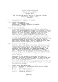 Social Work with American Indians: Course Syllabus - Arizona State University