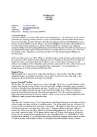 Overview of US Film, TV, and New Media Industries - Prof. Kevin Sandler
