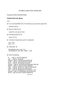 Basic Panel Estimation of Econometrics II - Examination | ECN 726