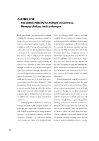 Population Viability for Multiple Occurrences, Metapopulations and Landscapes | THE 500 (SEM)