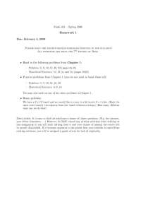 Math 431 Homework 1 - Spring 2008