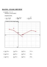 Solved Questions - Calculus for Life Sciences | Review Exam 1 | MAT 251