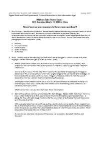 Midterm Take Home Exam | Weimar German Cinema | GER 494