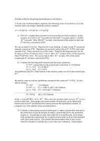 Reaction Rates and Equilibrium in Photosynthesis and Transcription: Thermodynamics