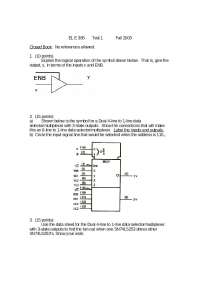 Practice Exam 1 - Advanced Digital Systems | El E 385