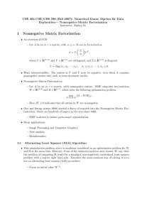 Notes on Nonnegative Matrix Factorization | CBS 598