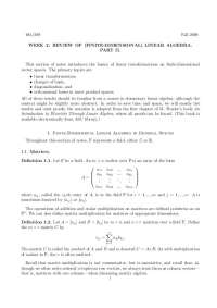 Review of Linear Algebra-Part II | ARE 494