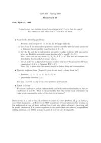 Math 431 Homework 10 - Probability Distributions