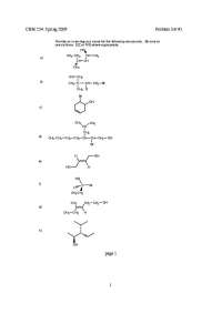 Problem Set 1 - Practice Problems on General Organic Chemistry II | CHM 234