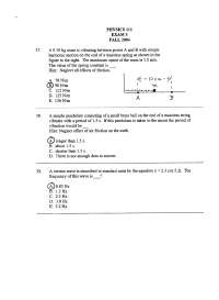 Exam 3 with Resolutions - General Physics | PHYS 111 | Exams Physics ...