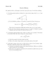 Midterm Exam Practice - Electricity and Magnetism I | PHYSICS 505 - Docsity