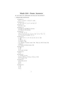 Topics in Finite Mathematics - Solved Assignment 3 | MATH 210 - Docsity