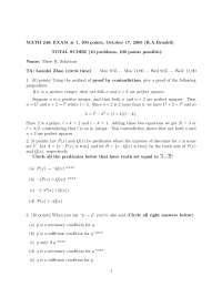 Exam 1 for Introduction to Discrete Mathematics - 2005 | MATH 240 - Docsity