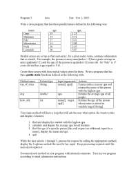Java Program for Assignment 3 - Introduction to Computer Architecture ...