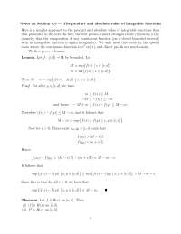 Product and Absolute Value of Integrable Functions with Examples | MAT ...