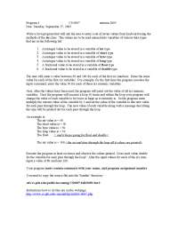Java Program - Introduction to Computer Programming | CS 0007 - Docsity