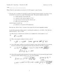 Final Exam - Engineering Statistics | STAT 305 - Docsity