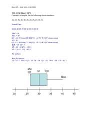 Quiz 2 with Solutions - Introduction to Statistics | STAT 104 - Docsity