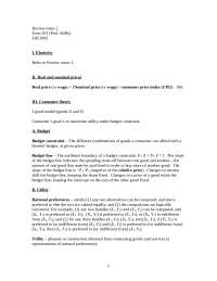 Review Notes for Principles of Microeconomics | ECON 101 - Docsity