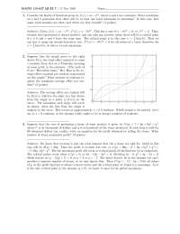 Calculus I - Solutions for Quiz 7 | MATH 115 - Docsity