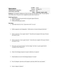 Final Exam Supplemental Instruction - Principle of Biology I | BIOL 211 ...