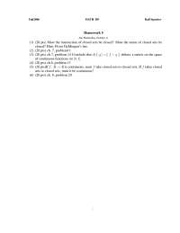 Assignment V Problems - Honors Mathematics I | MATH 295 - Docsity