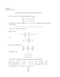 5 Solved Problems on Matrices & Linear Algebra - Exam 1 | MATH 307 ...