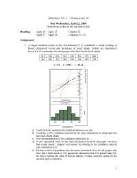 Homework 10 Questions for Principles of Statistics | STAT 101 - Docsity