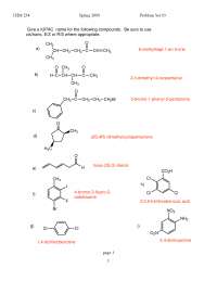 Solved Problem Set 3 - General Organic Chemistry II | CHM 234 - Docsity