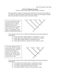 Quiz 6 - Basic Tree Thinking Assessment | BIOL 315 - Docsity