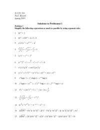 Solutions for Problem Set 1 | Intermediate Microeconomics | ECON 301 ...