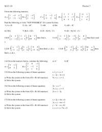 Solutions to Practice Exam 7 - Finite Mathematics | MAT 119 - Docsity