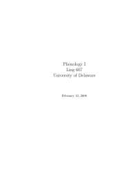 Phonetics and Phonological Rules - Phonology I - Lecture Notes | LING ...