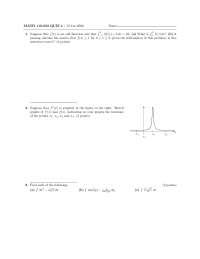 Three Questions on Calculus II - Quiz II | MATH 116 - Docsity
