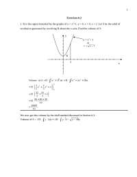 Solved Exercise of Calculus II | MATH 166 - Docsity