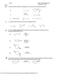 Practice Quiz 5 - Introductory Organic Chemistry | CHEM 343 - Docsity